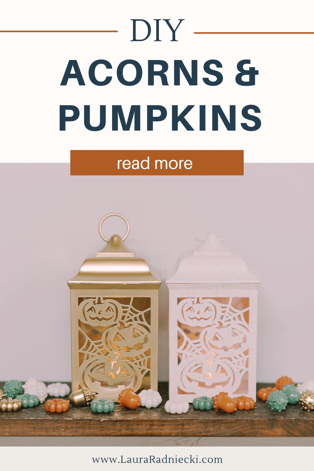 DIY Painted Faux Acorns and Pumpkins