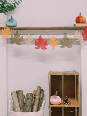 how to make burlap leaf garland