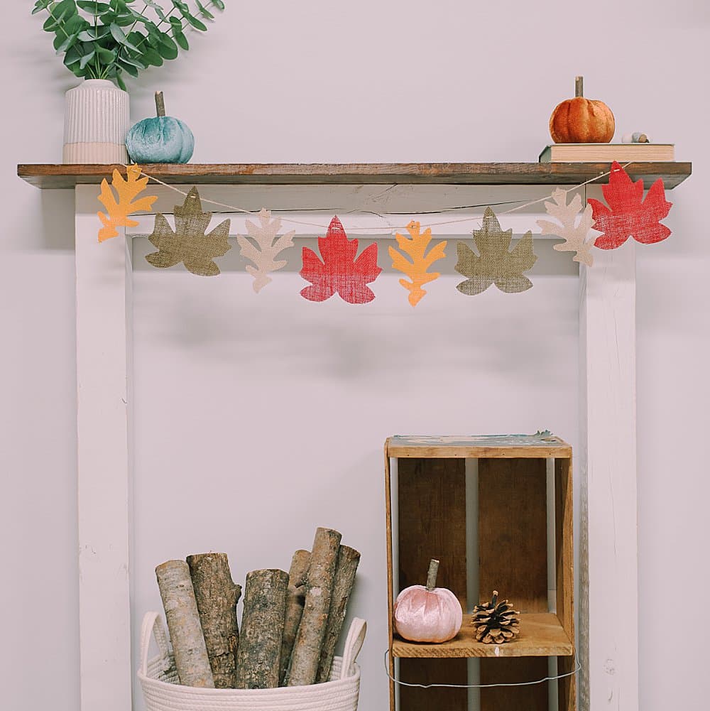 How to Make a Burlap Leaf Garland for an Easy Fall Decor Idea