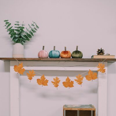 How to Make a Faux Leather Leaf Garland