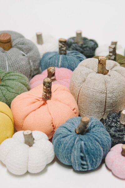 how to make fabric pumpkins for fall decor ideas