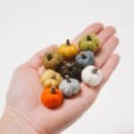 how to make mini felt ball pumpkins for fall