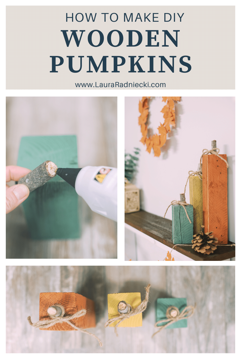 how to make diy wooden pumpkins