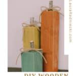 How to make wooden pumpkins out of wood blocks and tree branch stems.