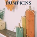 How to make wooden pumpkins out of wood blocks and tree branch stems.