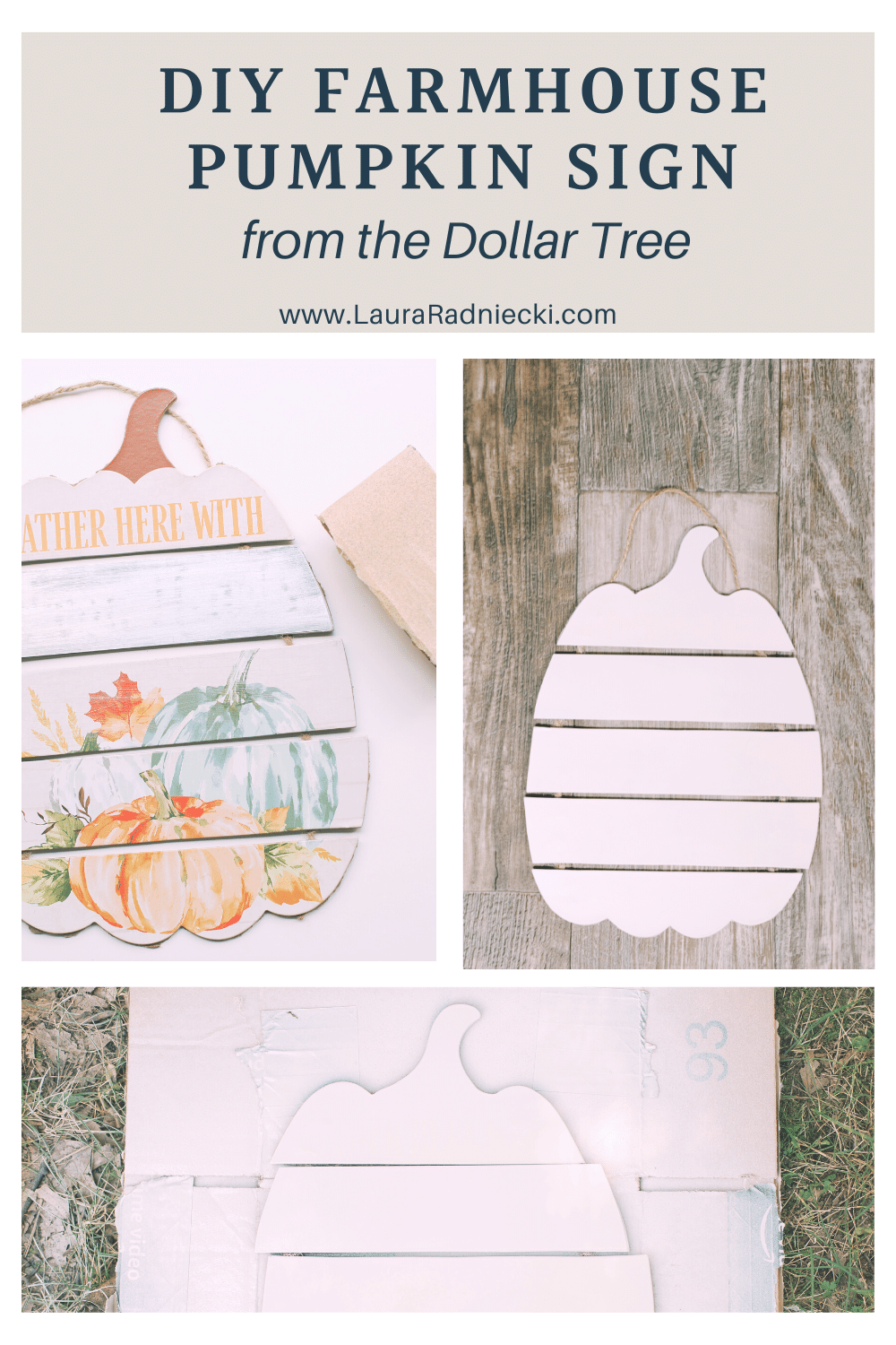 how to make diy farmhouse pumpkin sign from the dollar tree