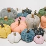 How to make fabric pumpkins with wooden stick stems.