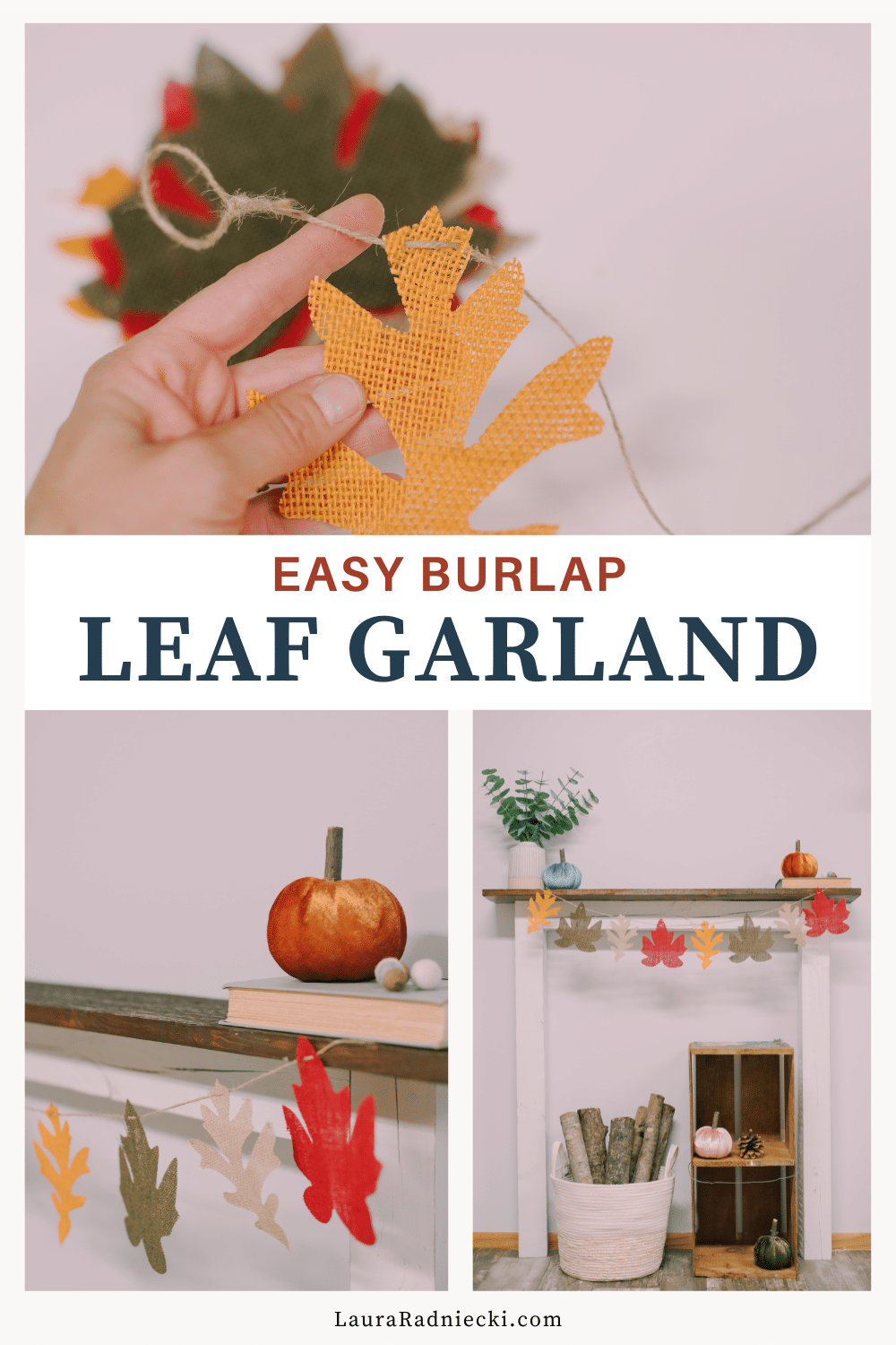 How to Make a Burlap Leaf Garland