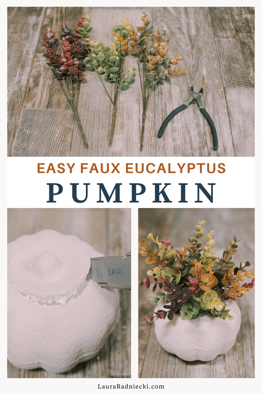 How to Make a Faux Eucalyptus Pumpkin