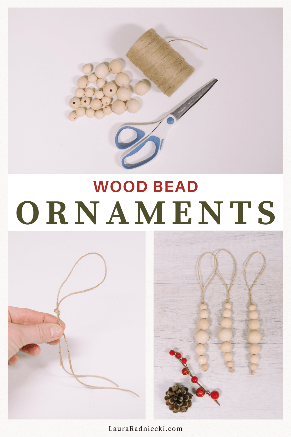 How to Make Wood Bead Ornaments