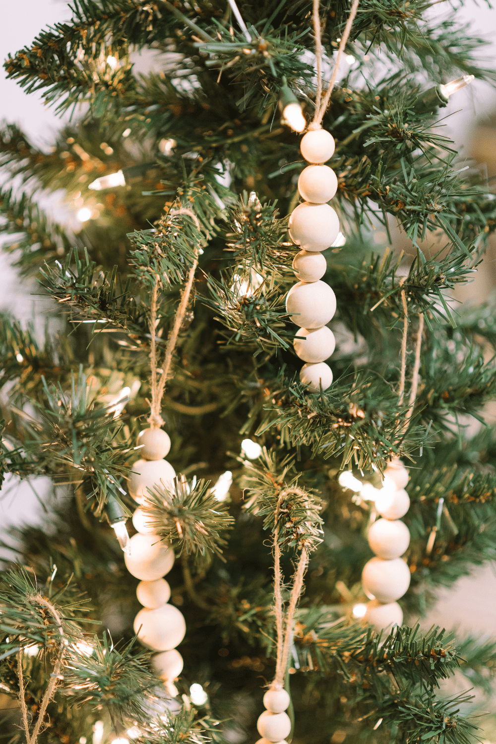 How to Make Wood Bead Ornaments for Christmas