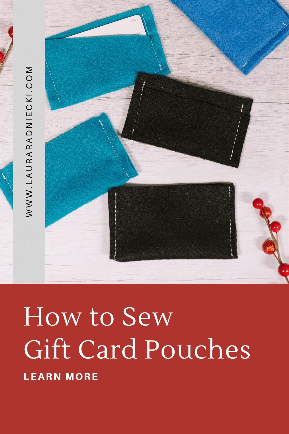 How to Sew Gift Card Pouches
