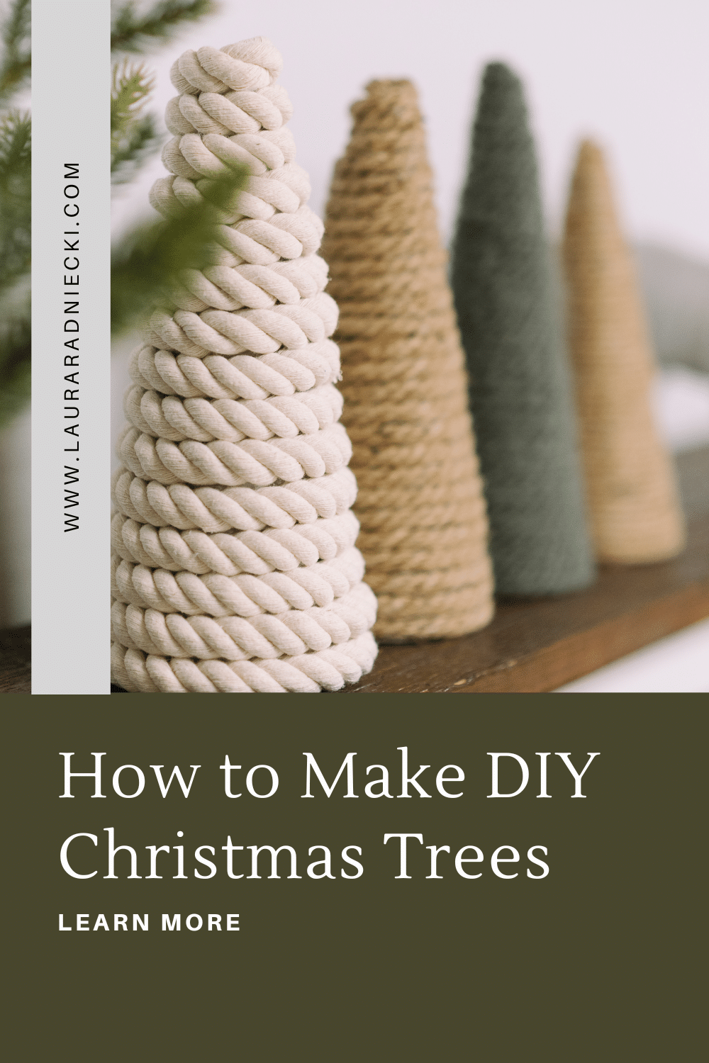 How to Make DIY Christmas Trees with Rope, Jute, Twine, and Yarn