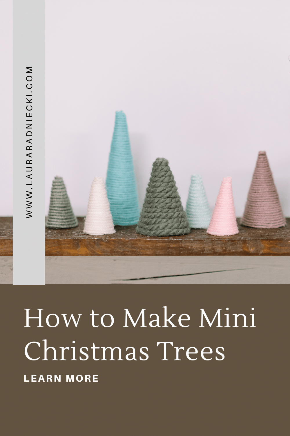 How to Make Mini Christmas Trees with Paper Cones and Yarn