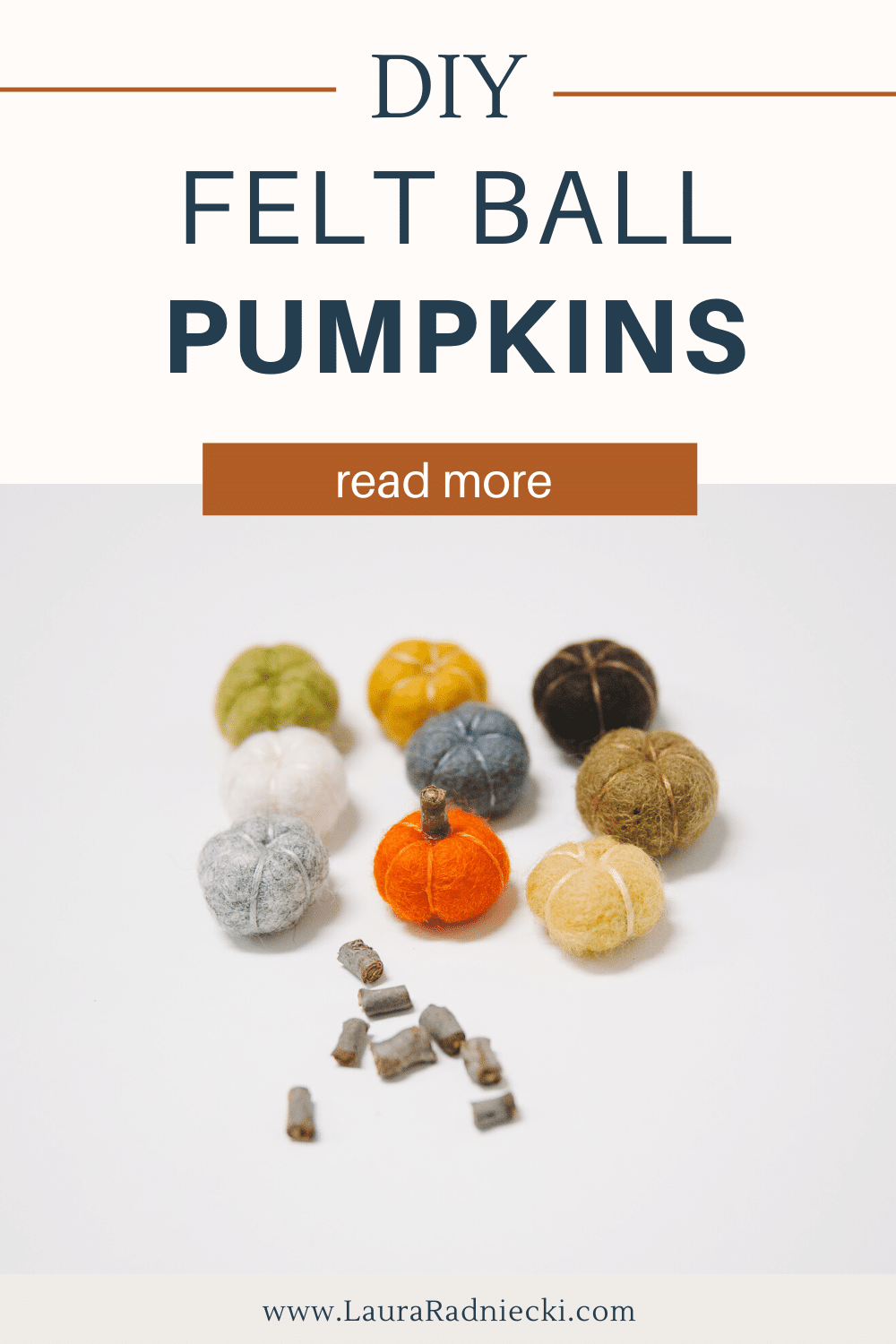 How to Make Mini Felt Ball Pumpkins
