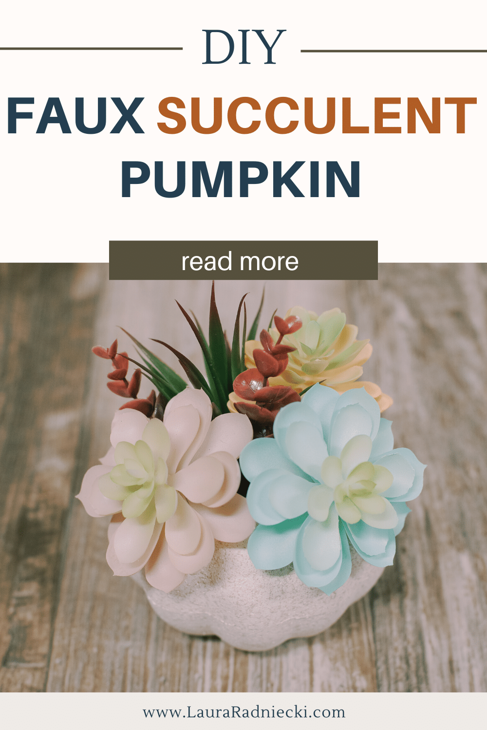 How to Make a Faux Succulent Pumpkin