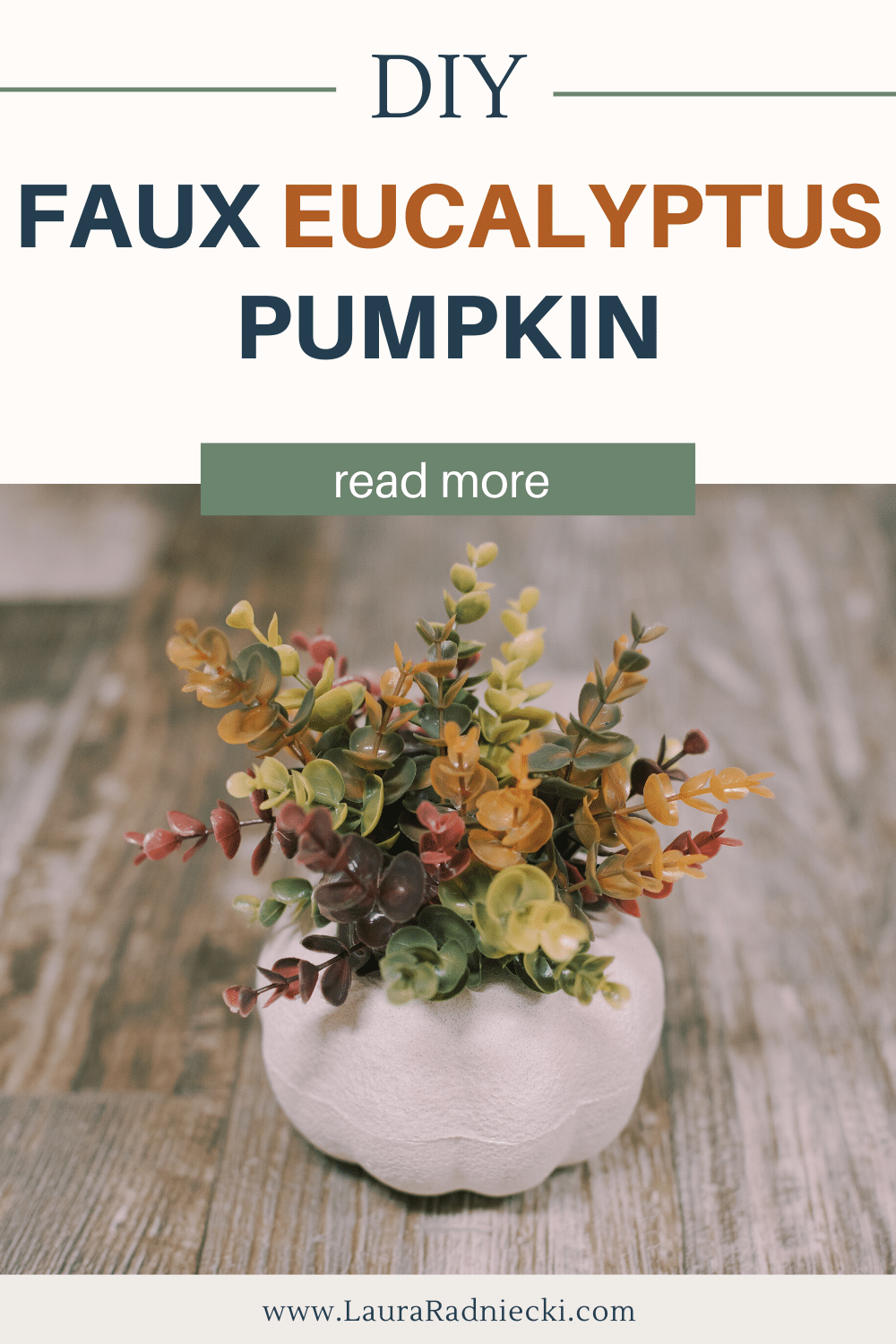 How to Make a Faux Eucalyptus Pumpkin