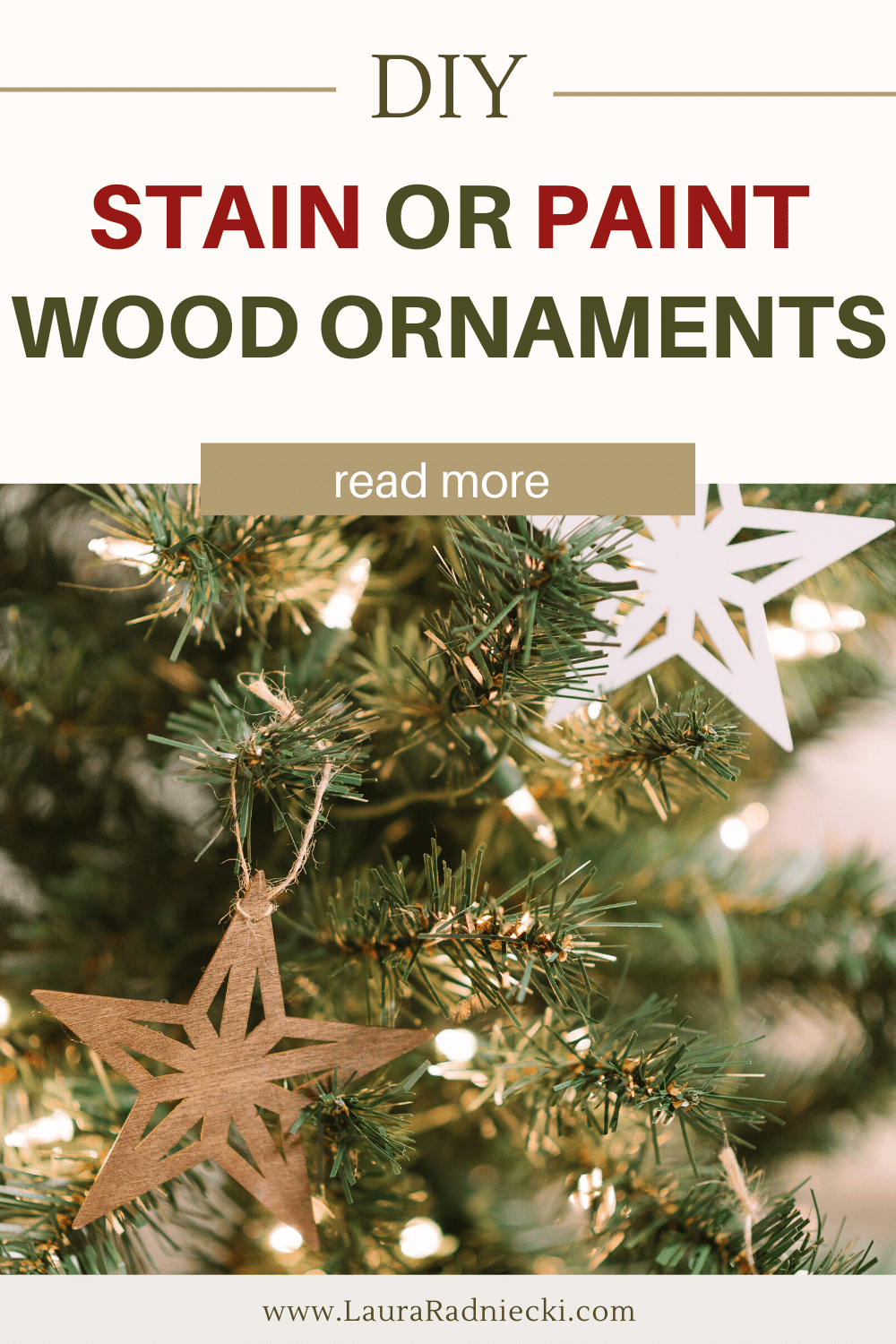 How to Stain Wood Ornaments from Dollar Tree