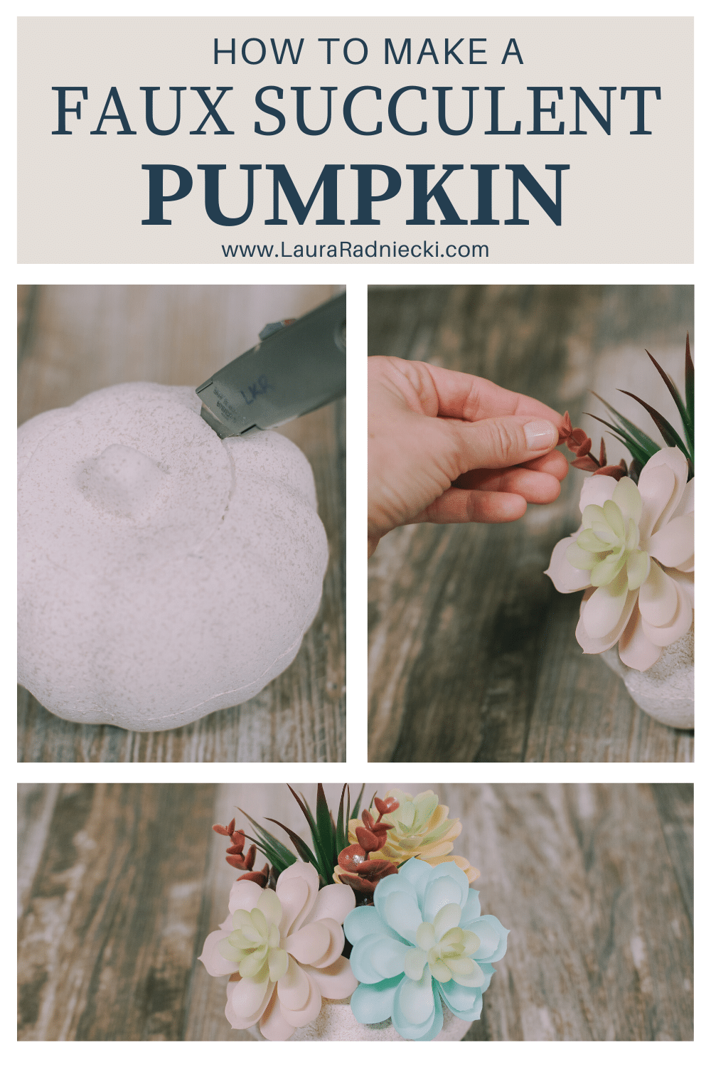 How to Make a Faux Succulent Pumpkin