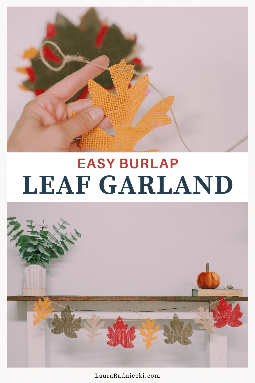 How to Make a Burlap Leaf Garland