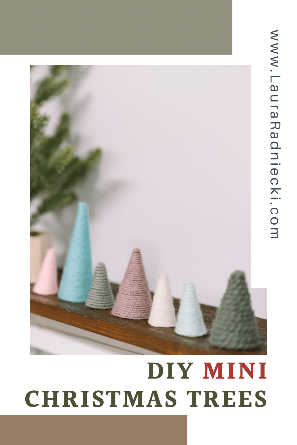 How to Make Mini Christmas Trees with Paper Cones and Yarn