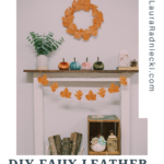 diy faux leather leaf wreath