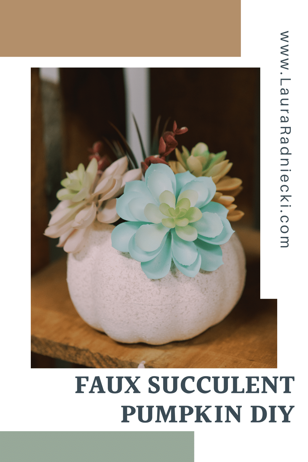 How to Make a Faux Succulent Pumpkin