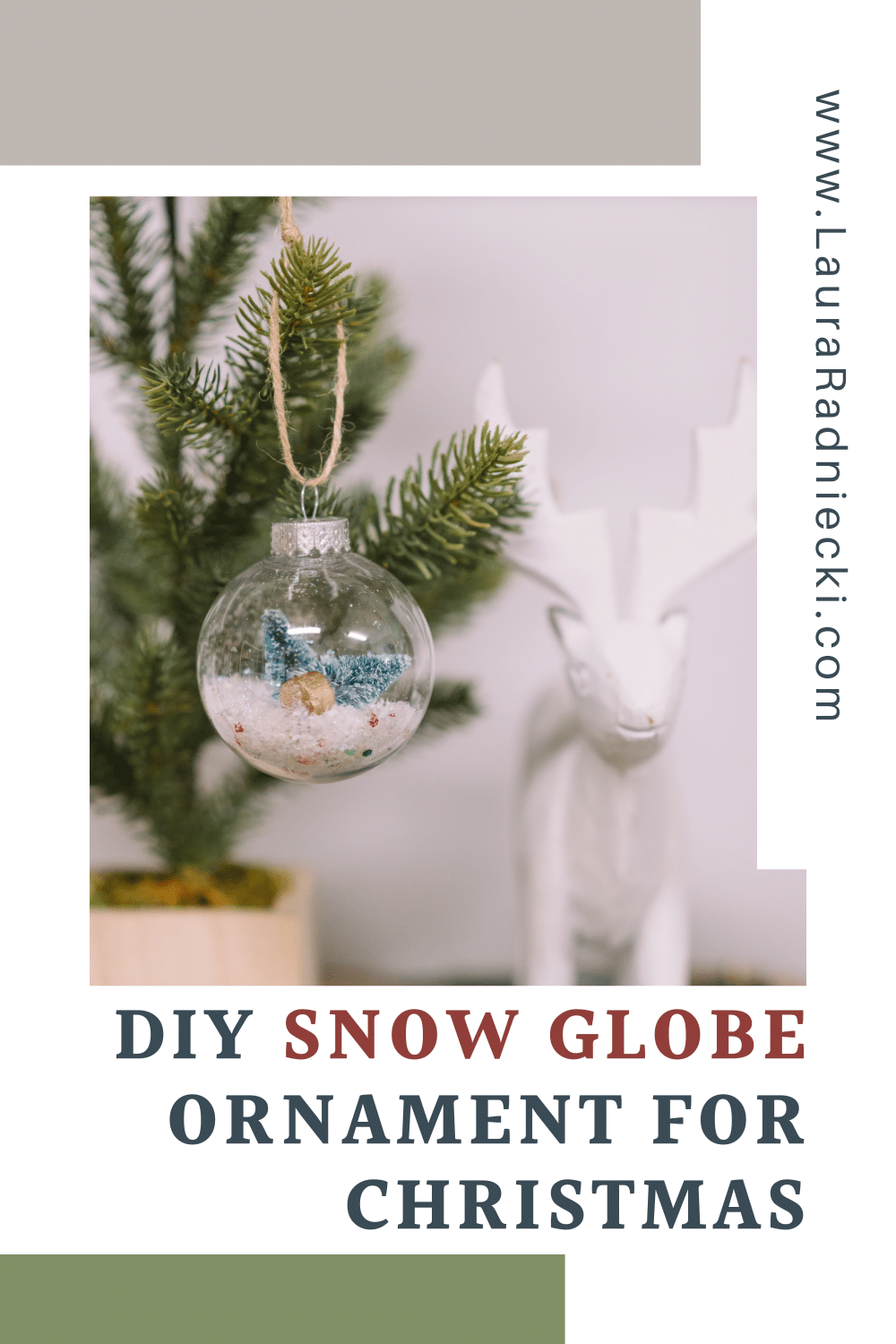 How to Make a Christmas Snow Globe Ornament