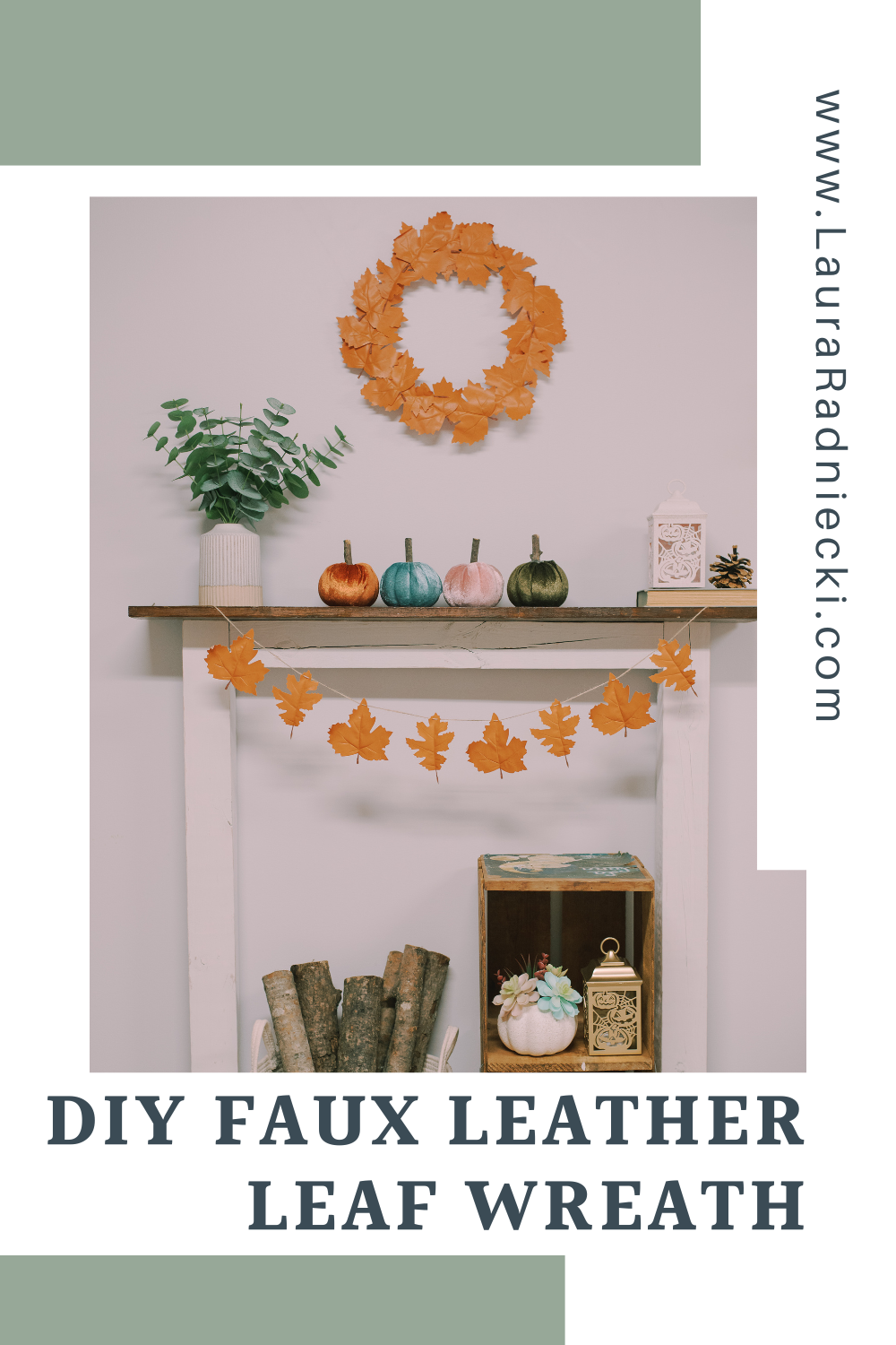 How to Make a Faux Leather Leaf Wreath