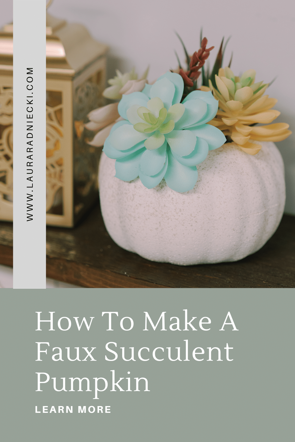how to make a faux succulent pumpkin