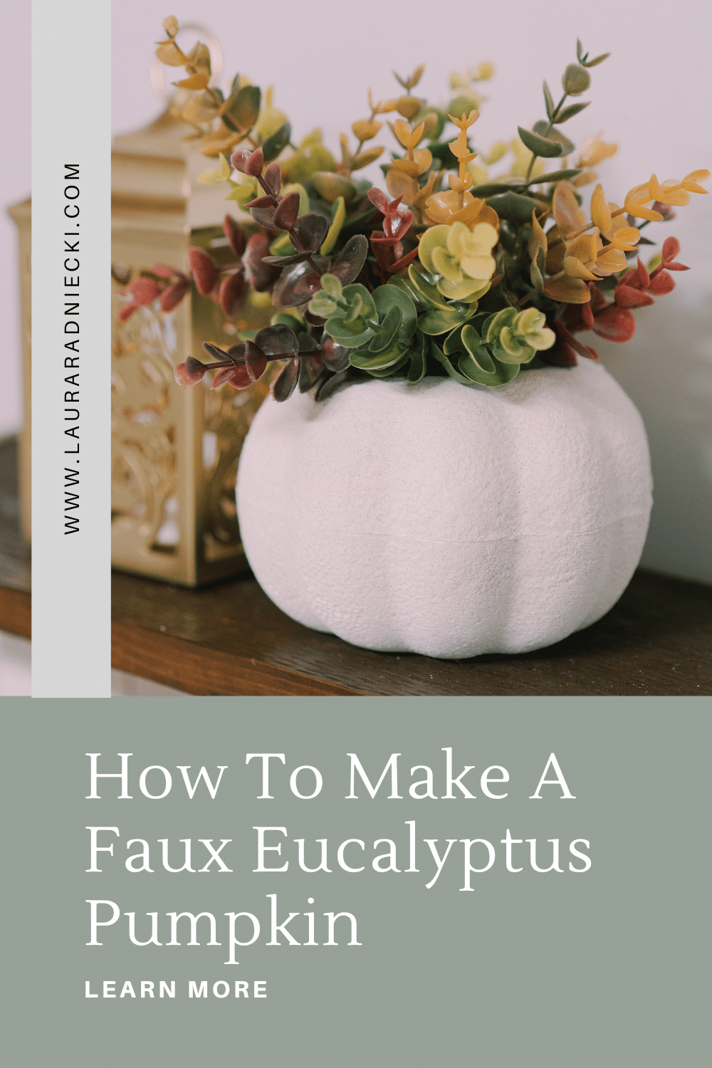 How to Make a Faux Eucalyptus Pumpkin