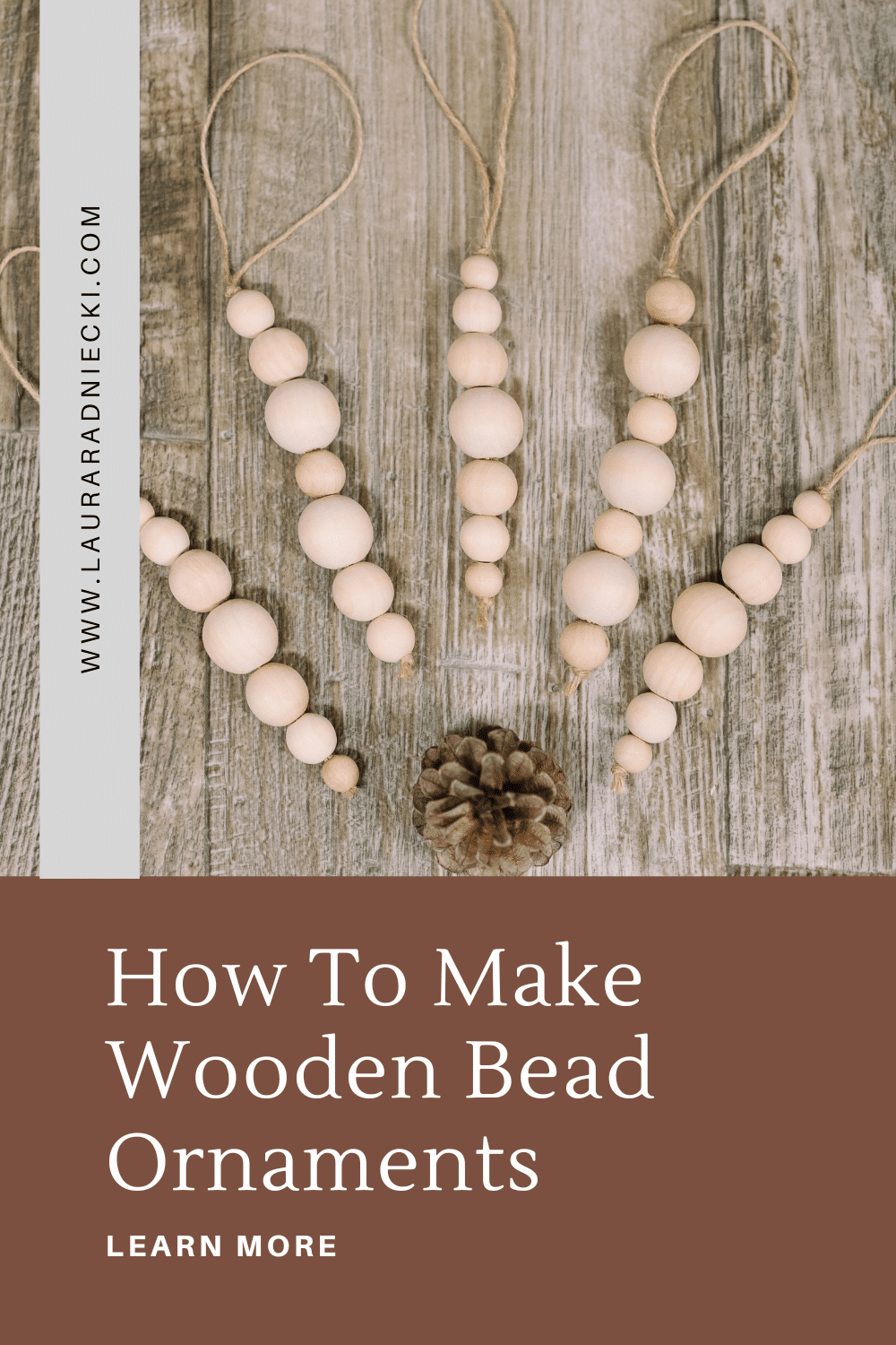 How to Make Wooden Bead Ornaments for Christmas Tree