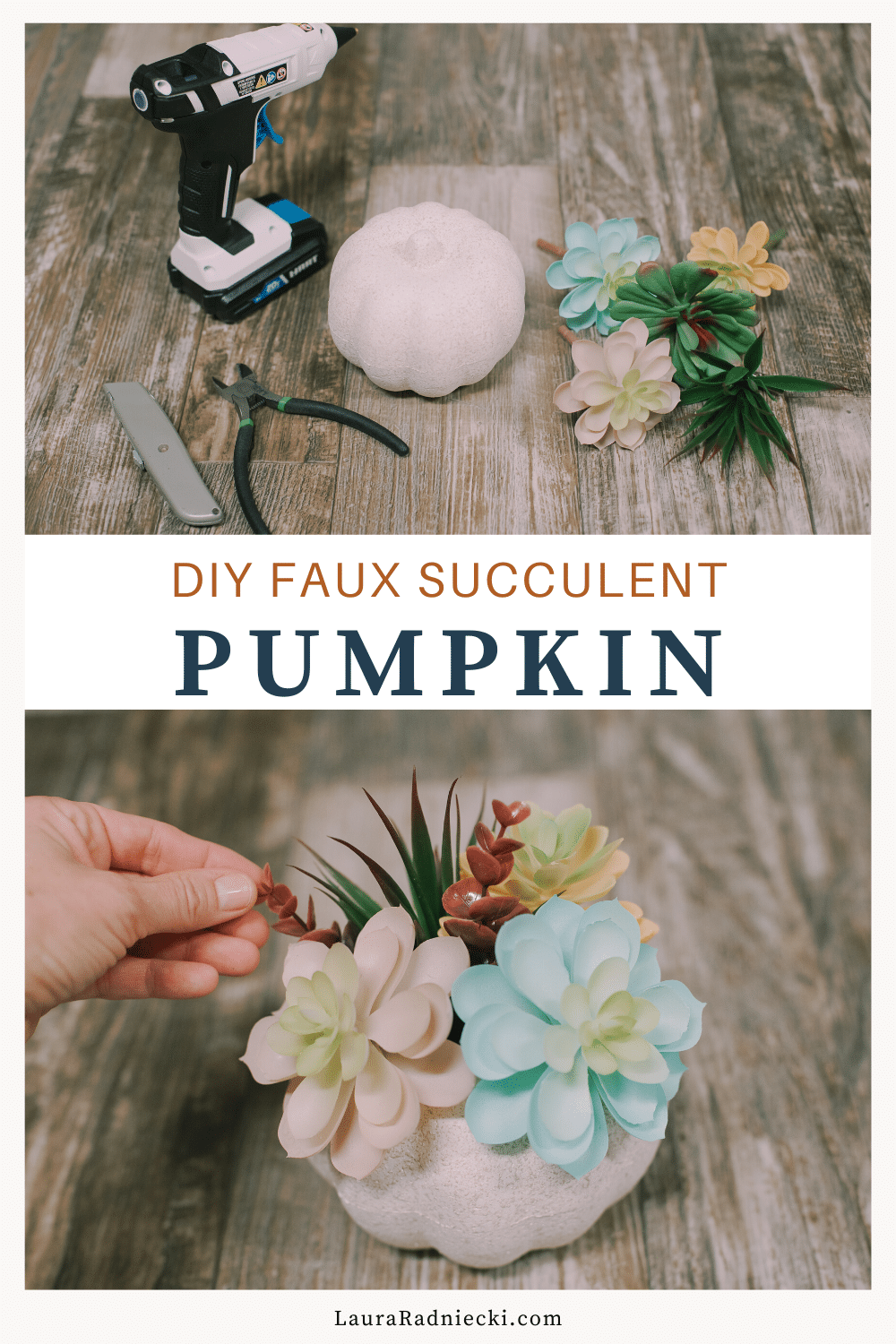 How to Make a Faux Succulent Pumpkin