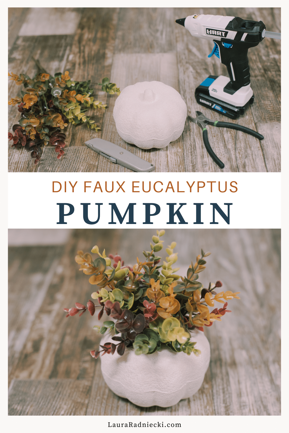 How to Make a Faux Eucalyptus Pumpkin