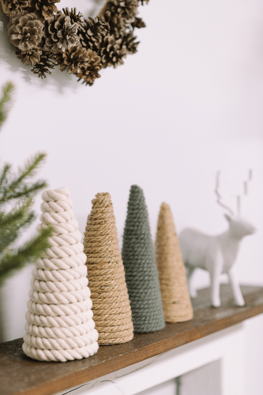 How to Make DIY Christmas Trees with Rope, Jute, Twine, and Yarn