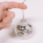 How to Make an Ocean Christmas Ornament with sand, seashells and shark teeth