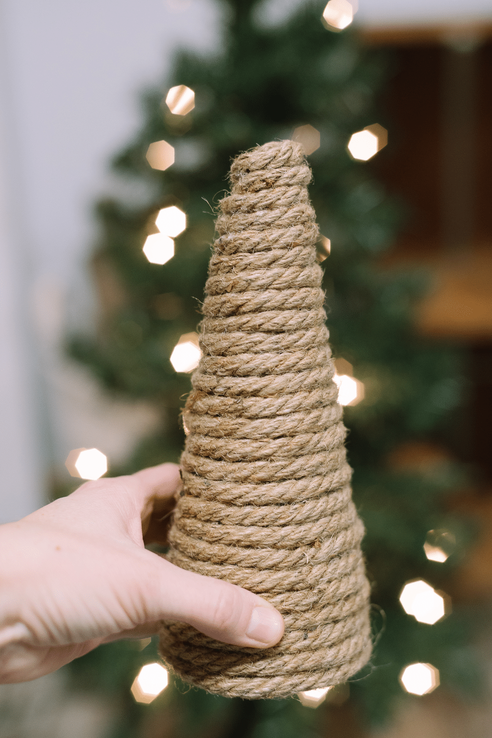 How to Make DIY Christmas Trees with Rope, Jute, Twine, and Yarn