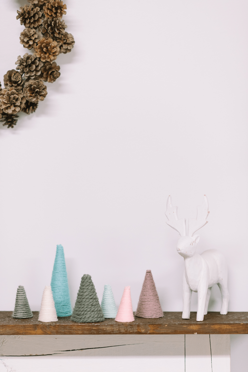 How to Make Mini Christmas Trees with Paper Cones and Yarn