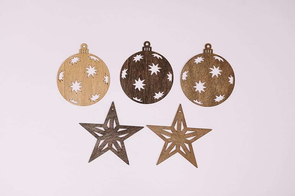 stained wood christmas ornaments