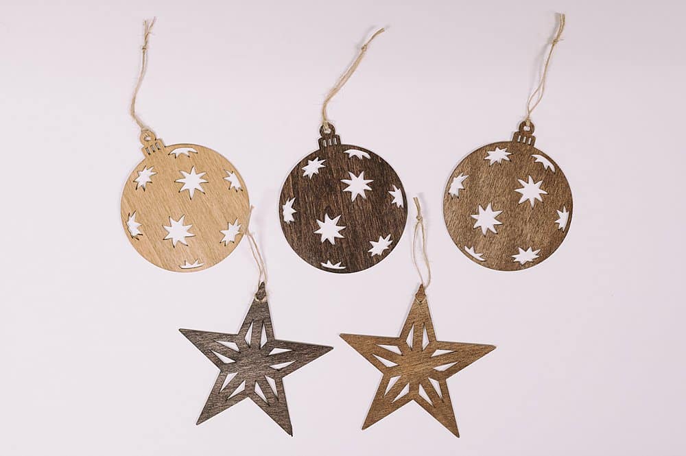 stained wood christmas ornaments