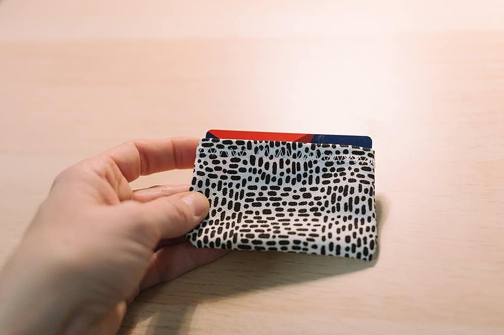 try gift card into the pouch to make sure it fits