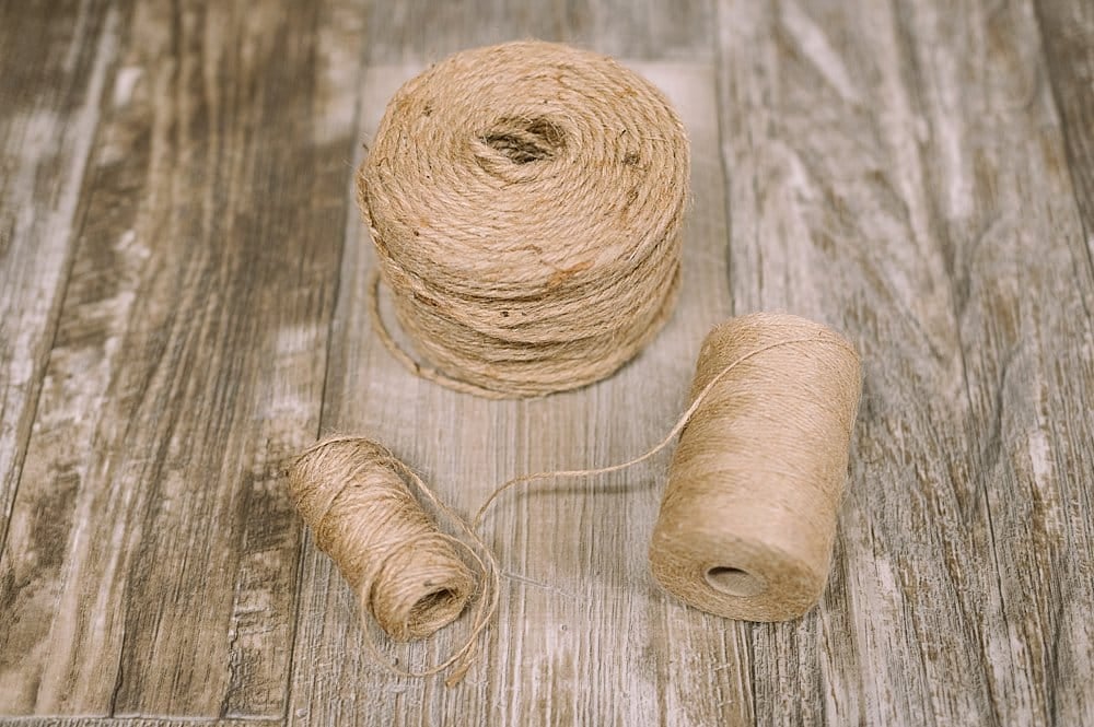 use twine to wrap up kraft paper gift wrap