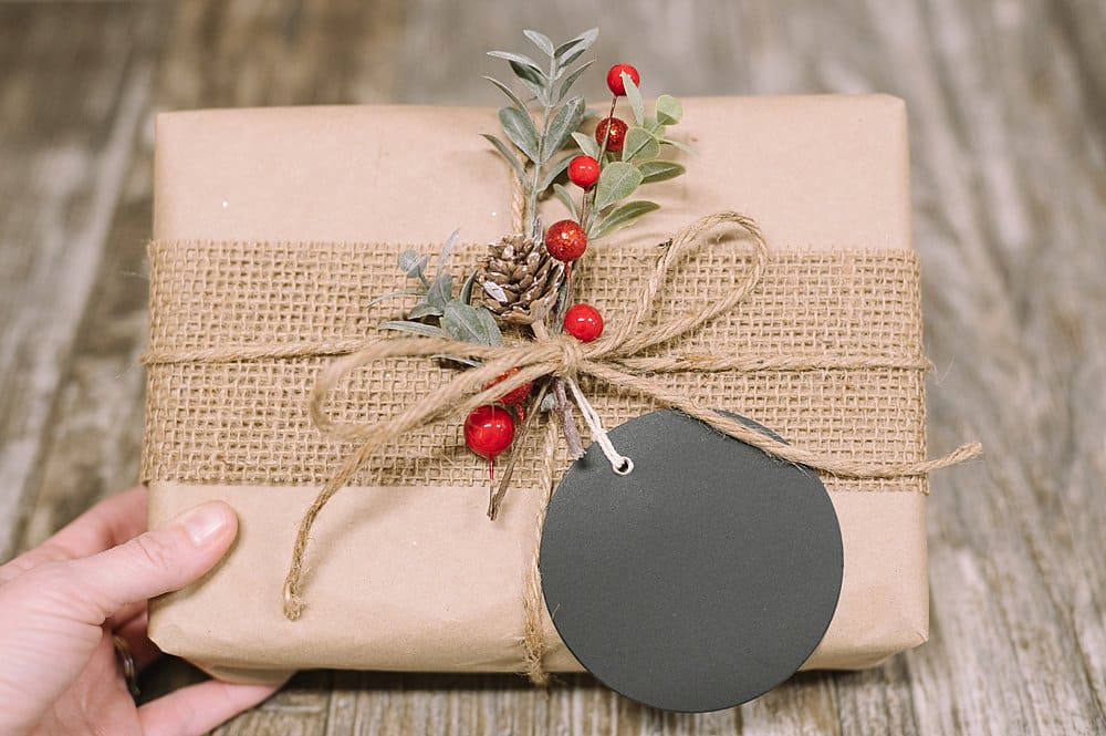 chalkboard gift tag from dollar tree