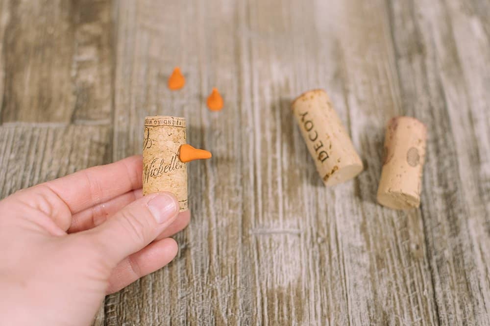 how glue nose onto cork