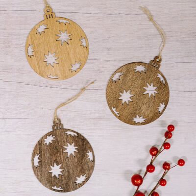 How to Stain Wood Ornaments from Dollar Tree