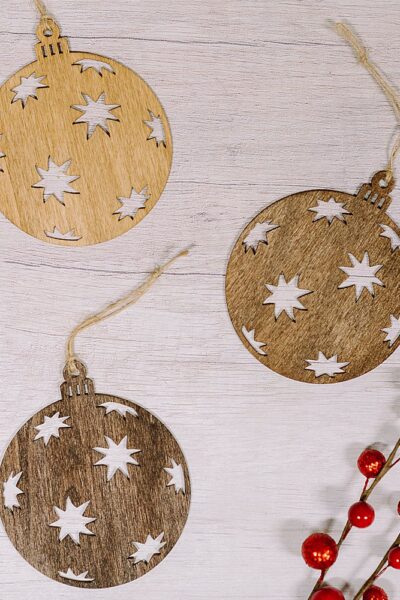 How to Stain Wood Ornaments from the Dollar Tree