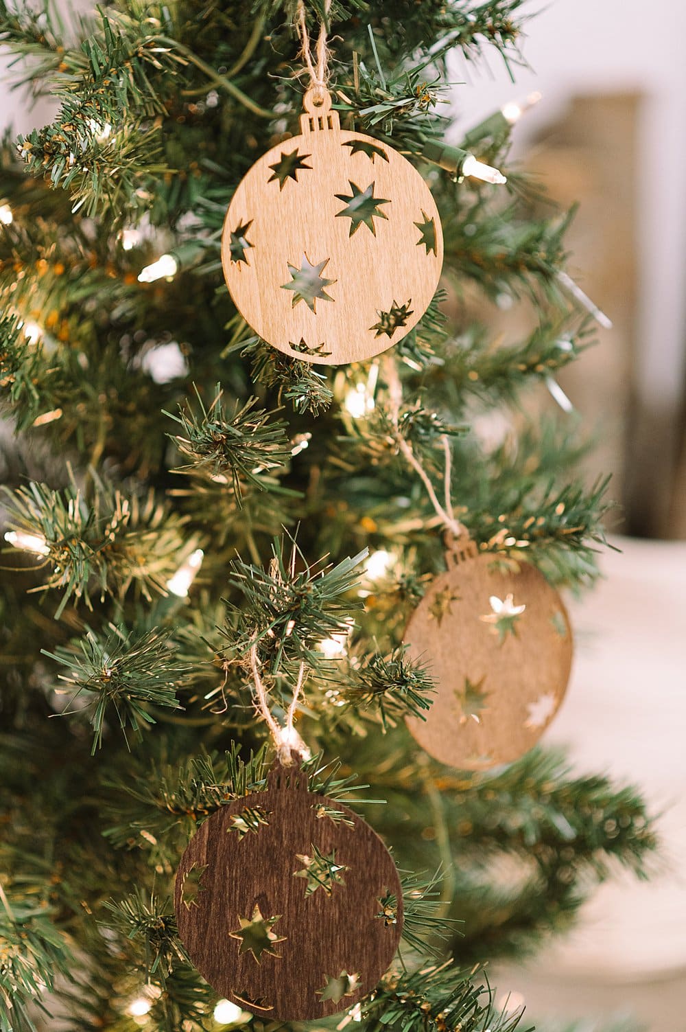 How to Stain Wood Ornaments from Dollar Tree