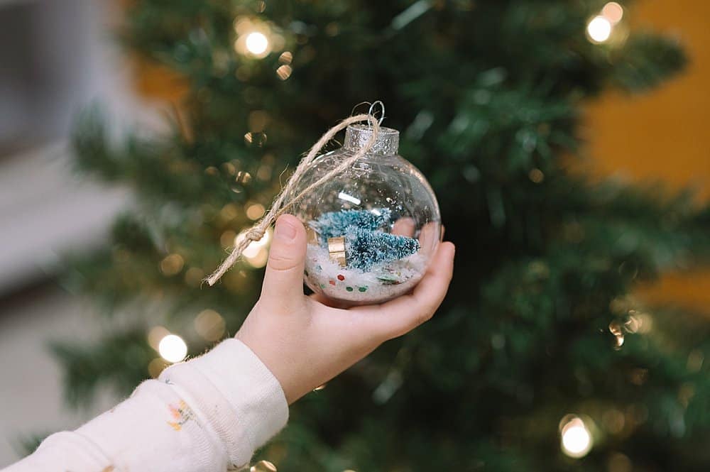 snow globe ornament for christmas tree