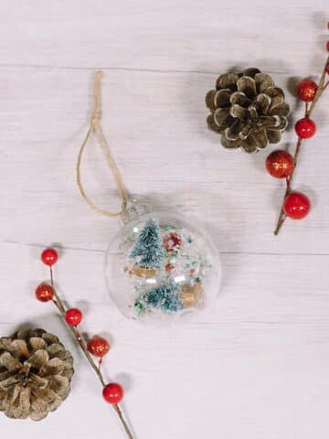 How to make a Christmas Snow Globe Ornament