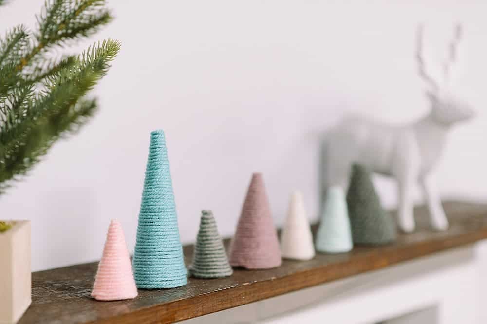 yarn christmas trees